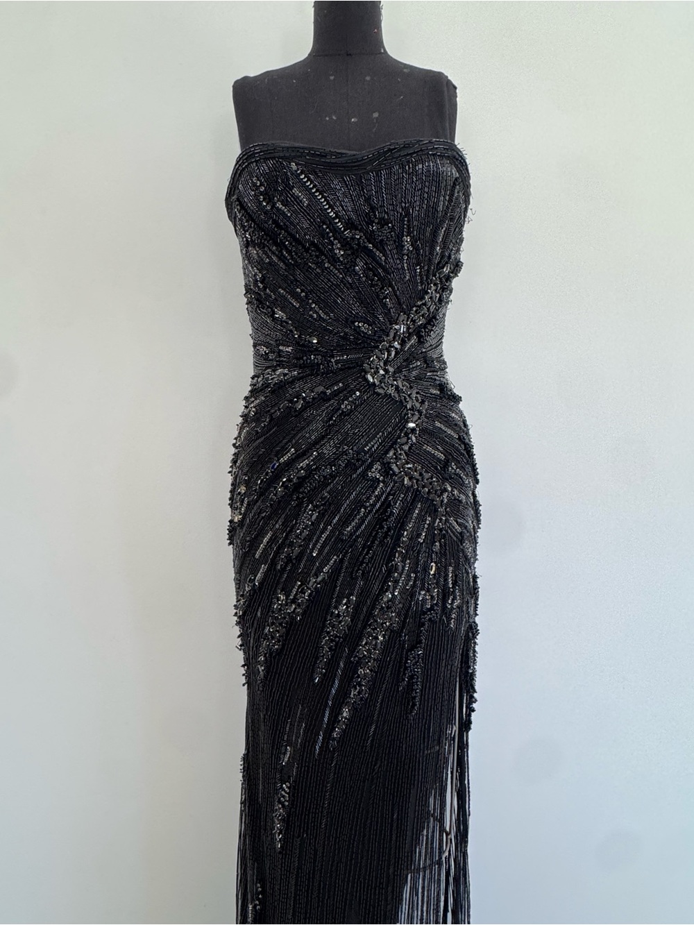 Gaurav Gupta Glistening Beaded Strapless Gown with Corset Back – Size 4